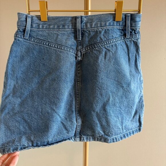Wilfred Free Denim Mini Skirt Size 4 – Button Front Pockets Casual Classic - Picture 5 of 7